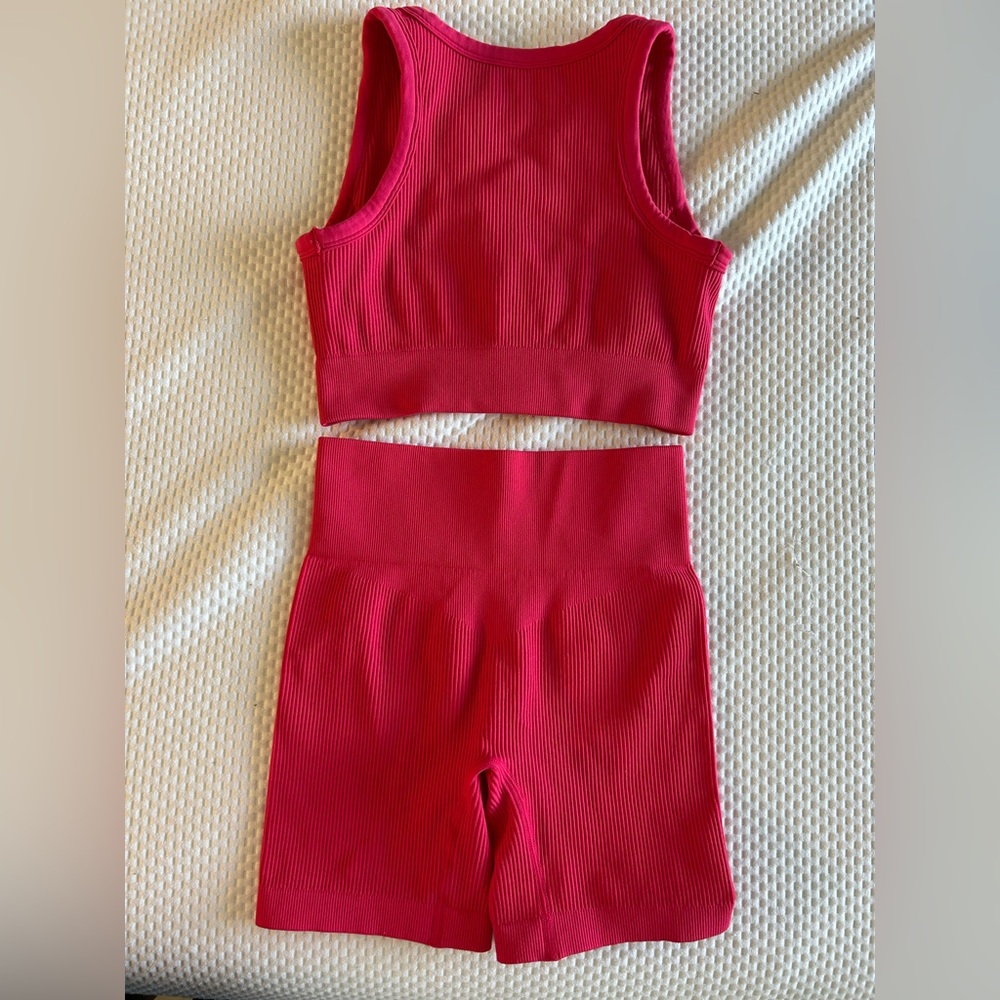 Pink Ribbed Two-Piece Set - Picture 3 of 11